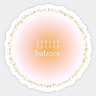 888 Balance Angel Number Sticker